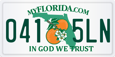 FL license plate 0415LN