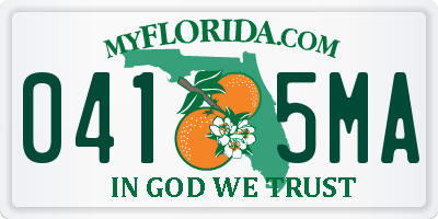 FL license plate 0415MA