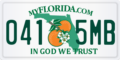 FL license plate 0415MB