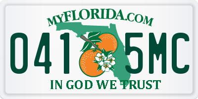 FL license plate 0415MC