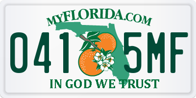 FL license plate 0415MF
