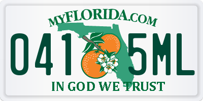 FL license plate 0415ML