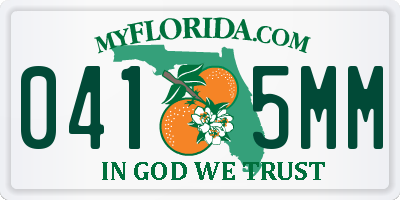 FL license plate 0415MM