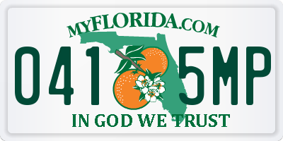 FL license plate 0415MP
