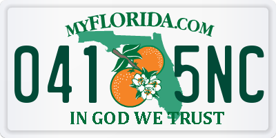 FL license plate 0415NC