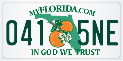 FL license plate 0415NE