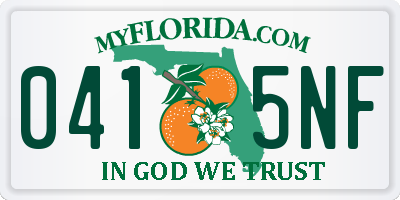 FL license plate 0415NF