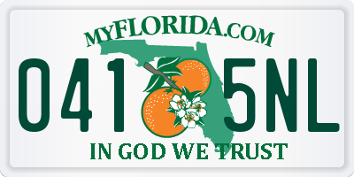 FL license plate 0415NL