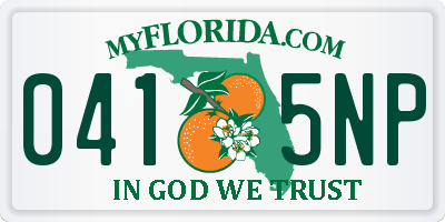 FL license plate 0415NP