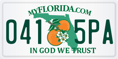 FL license plate 0415PA