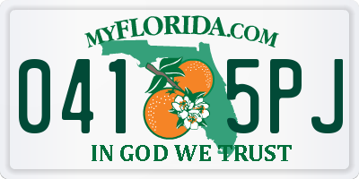 FL license plate 0415PJ