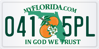 FL license plate 0415PL