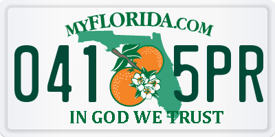 FL license plate 0415PR