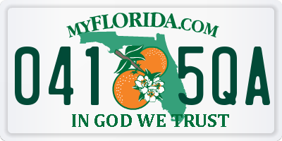 FL license plate 0415QA