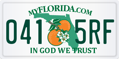 FL license plate 0415RF