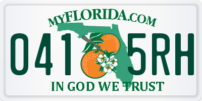 FL license plate 0415RH