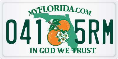 FL license plate 0415RM
