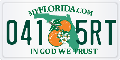FL license plate 0415RT