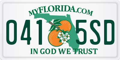 FL license plate 0415SD