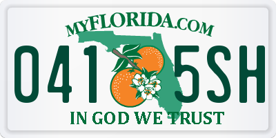 FL license plate 0415SH