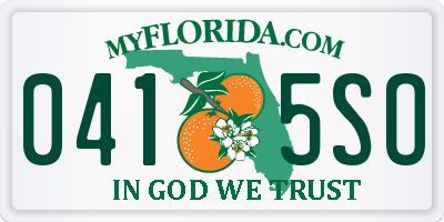 FL license plate 0415SO