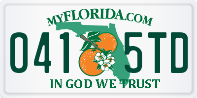 FL license plate 0415TD