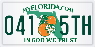 FL license plate 0415TH
