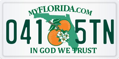 FL license plate 0415TN