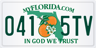 FL license plate 0415TV