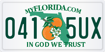FL license plate 0415UX