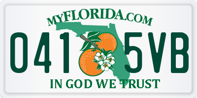 FL license plate 0415VB