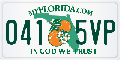 FL license plate 0415VP