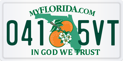 FL license plate 0415VT