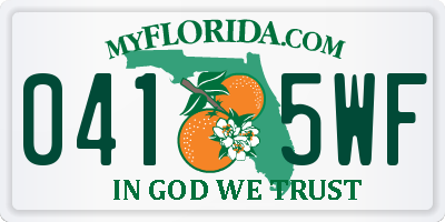 FL license plate 0415WF