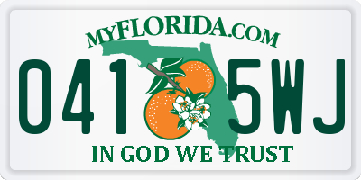 FL license plate 0415WJ