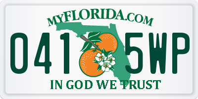 FL license plate 0415WP