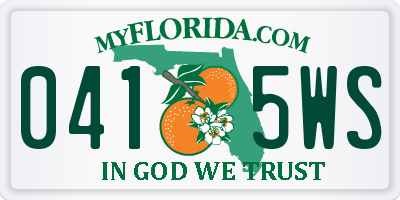 FL license plate 0415WS
