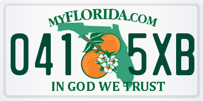 FL license plate 0415XB