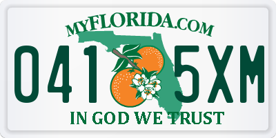 FL license plate 0415XM