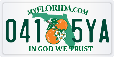 FL license plate 0415YA