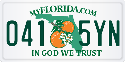 FL license plate 0415YN