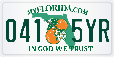 FL license plate 0415YR