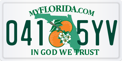 FL license plate 0415YV
