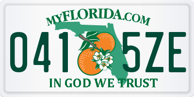 FL license plate 0415ZE