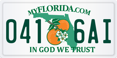 FL license plate 0416AI