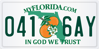 FL license plate 0416AY