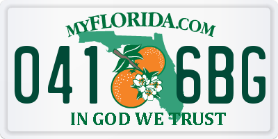 FL license plate 0416BG