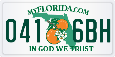FL license plate 0416BH