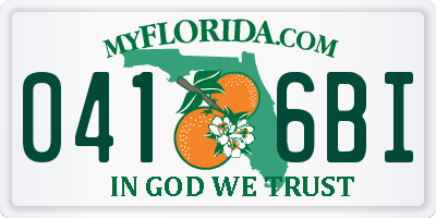 FL license plate 0416BI