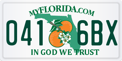 FL license plate 0416BX
